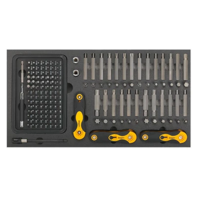 Image of Siegen Tool Tray with Specialised Bits &amp; Folding Hex Keys 192pc