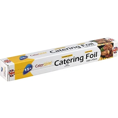 Image of Premium Heavy Duty Aluminium Catering Kitchen Wrapping Baking Tin Foil (15M x 45cm)