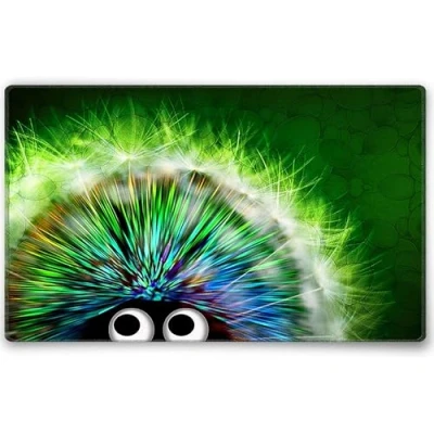 Image of Silent Monsters Mouse Mat Small 24 x 20 cm / 10 8 inches, Pad Design: Green Hedgehog, Stitched Edges, Mousemat for Office and Gaming, Mousepad Non Slip Rubber Base, Desk