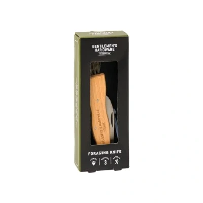 Image of Gentlemen&#039;s Hardware Mushroom Foraging Knife with Brush Hunting Tools, Stainless Steel