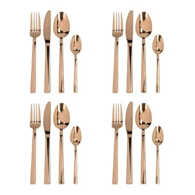Image of Mikasa Ciara Diseno 16 Piece Cutlery Set Copper