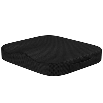 Image of bonmedico Memory Foam Seat Cushion for Office Chair Non Slip, Pads Coccyx Pain Relief to Support Standing Portable Car w/Handle Lower Back