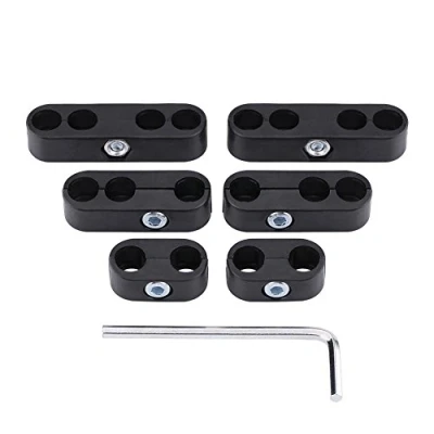 Image of Spark Plug Wire Separator, 7mm 8mm Lead Separator Ignition Separators Dividers Looms for Car Black