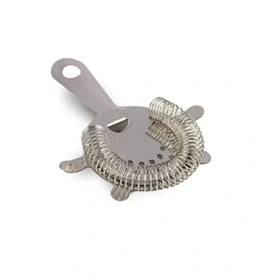 Image of Hawthorne Cocktail Strainer by bar@drinkstuff 4 Prong Strainer, Hawthorn Stainless Steel