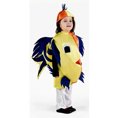 Image of Atosa 93098 Costume Fish Yellow Wild Animals, Unisex, 3 4 Years