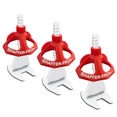 Image of Tile Levelling System spacers 1 mm 200 Clips + 100 Reusable twisters 3 19 Thick SHAFFER PRO Tiling Tools Laying aid for Floor Tiles/Wall Tiles Installation kit