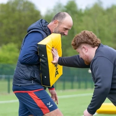 Image of FORZA Title Contact &amp; Push Rugby Pad Bag Beginner Tackle Foam Padded Training [Senior or Junior] (Junior)