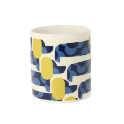 Image of Orla Kiely &#039;Dog Show Blue/Sage&#039; Mug 350ml