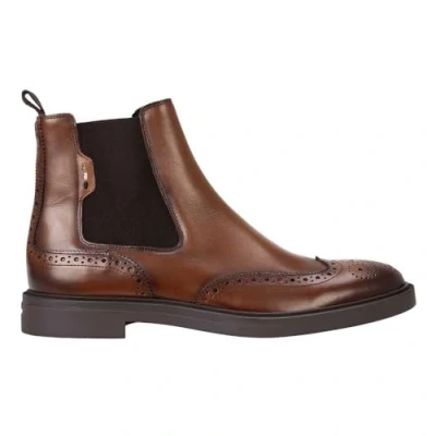 Image of BOSS Calev Classic ankle boots, Men&#039;s, Size: 11, Medium brown Leather