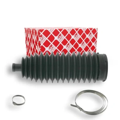 Image of 7701472765 Bellow, steering FEBI BILSTEIN 27197 Thermoplast Front Axle Left, Right with clamps