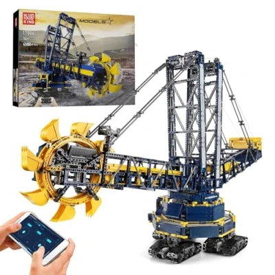 Image of Mould King 17006 bucket wheel excavator APP remote control electric dynamic version of model building blocks the large engineering series, compatible with Mechanical Group