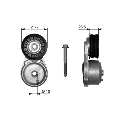 Image of 8102396700 Tensioner Pulley GATES T38103 PowerGrip