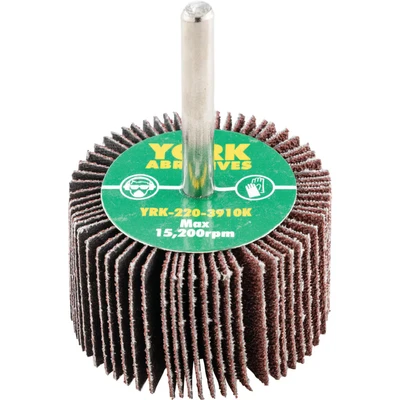 Image of York 50 X 30MM Flap Wheels Aluminium Oxide 6.0MM Shaft P60