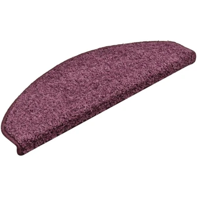 Image of vidaXL Carpet Stair Treads 15 pcs Dark Purple 65x21x4 cm