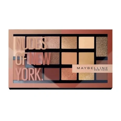 Image of Maybelline Nudes of New York Nude Eye Shadow Palette, 16 Universal Shades, Shimmer &amp; Matte Beige Makeup