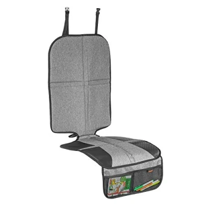 Image of reer 86071 TravelKid MaxiProtect Children&#039;s Seat Pad with Backrest Protection Non Slip Underlay Suitable for All Standard Models Grey