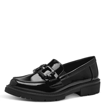 Image of Jana Women&#039;s Softline 8 24764 41 Komfortable Mehrweite Bequemschuh Damenschuh mit Kette Modisch Alltagsschuhe Loafer, Black, 5 UK