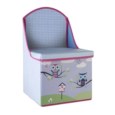 Image of Premier Housewares Kids Toy Box Decorative Storage Boxes With Lids Childrens Cube Lid 48x28x28, Purple