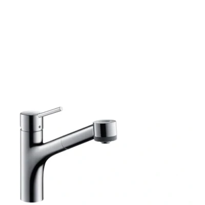 Image of hansgrohe M5216 H170 Kitchen Tap, Pull Out Spray, Hose Box, 150 Swivel Range, chrome
