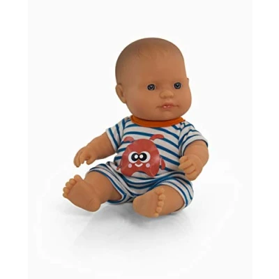 Image of MINILAND PIJAMA CALOR RAYAS 21CM Warm Weather Stripes Pyjamas for 21 cm Dolls Clothes 31673, Blue