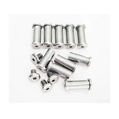 Image of Danuland Pocket Knife Pivot Pin,Folding Knives Screw and Bolts,EDC Knifemakers Corby Fasteners Rivets,DIY Handle Studs,Pack of 10 (0.236&quot;)