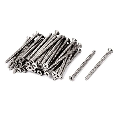 Image of Sourcingmap M3.5 x 60mm Countersunk Cross Head Self Tapping Screw Fasteners 50 Pcs