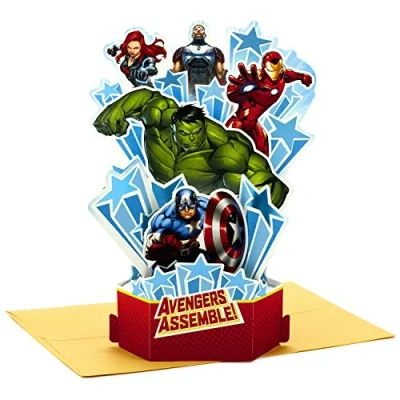 Image of Hallmark Paper Wonder Avengers Pop Up Birthday Card (Iron Man, Hulk, Captain America)