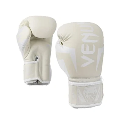 Image of Venum Elite Adults Boxing Gloves, White (White), 12 Oz