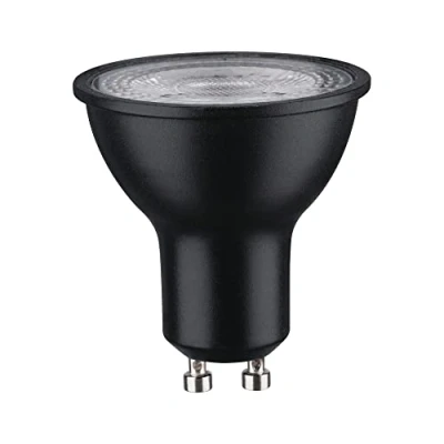 Image of Paulmann 28751 LED lamp Reflector RAL9004 7 watts dimmable Black matt efficient Light Warm White 2700 K GU10