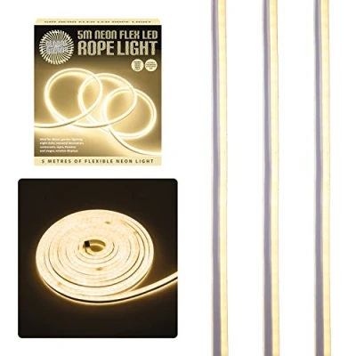 Image of Global Gizmos 5m LED Neon Flex Rope Light Warm White