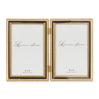 Image of Lawrence Frames Classic Bead Frame, 4x6 Double, Gold