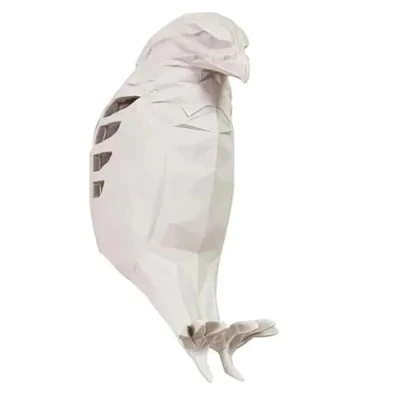 Image of FOLODA 3D Owl Bird Wall Light Art Decoration Resins Sculpture Battery Operated Sconce Lamp For Home And Office