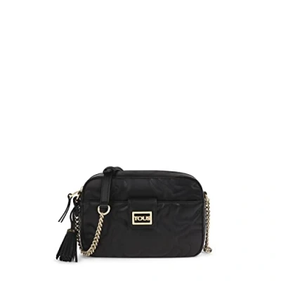 Image of TOUS Women&#039;s Shoulder Strap Reporter K Dream Tracking Bag, Black/White, Grande