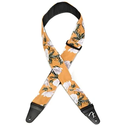 Image of Fender Floral Guitar Strap Marigold