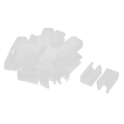 Image of sourcingmap Plastic Chair Foot U Shaped Floor Glides Tubing Caps Cover 11mm Dia 20pcs White