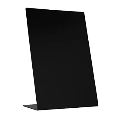 Image of Europel Desktop Chalkboard L Standard, A4, Polystyrene, Slate Style, Integrated Stable Base, Single Sided Presentation, for Restaurant, Hotel, Festival, Food Truck, Office, Counter, black