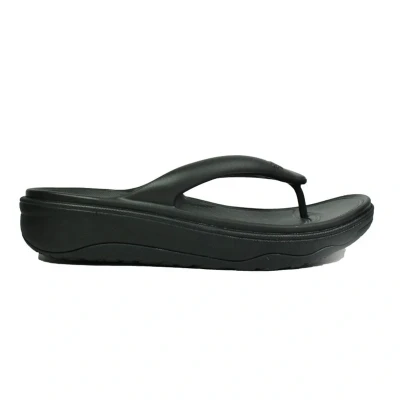 Image of Fitflop Women&#039;s RELIEFF Recovery Toe Post Sandals, Black, 7 UK