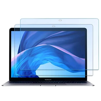 Image of ProCase 2 Pack Anti Blue Light Screen Protector for 13 Inch MacBook Air M1 Chip/MacBook Pro M2 Chip, Tempered Glass Film Guard Mac (2020 2018)/ (2022 2016)