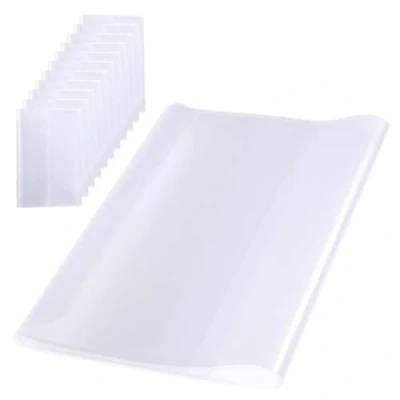 Image of LdawyDE A4 Transparent Book Cover, 10 pcs Clear Exercise Notebook Protector Covers Waterproof Wear resistant Textbooks Sleeve Made of PVC Good Flexibility Adjustable Width for School Office