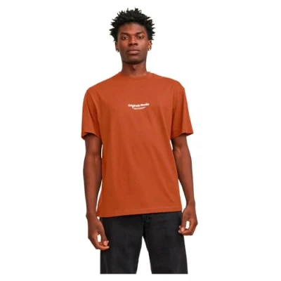 Image of Jack &amp; Jones Jorvesterbro TEE Basic Tshirt, Men&#039;s, Size: Small, Brown