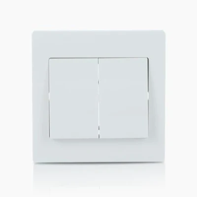 Image of ABB Inora 2 Gang Light Switch Way Premium 10AX Single Pole Timeless Design for Home and Business White Safe, Reliable, Functional