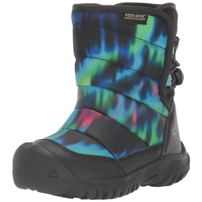 Image of KEEN Puffrider Waterproof Snow Boots, Northern Lights/Black, 12 UK Child