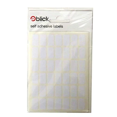 Image of Blick Labels, White, Self Adhesive Stickers, Rectangular, 9mm x 16mm, 294 for Home, Office, Family, School, Letters, Address