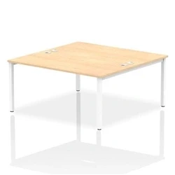 Image of Impulse Bench B2B 2 Person 1600 White Frame Office Desk Maple