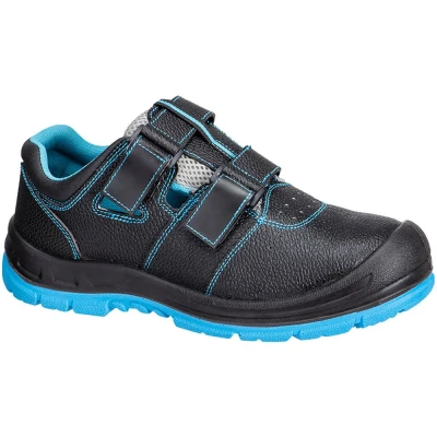 Image of Portwest Sandal S1P SR FO Black/Blue UK 3 EU 36