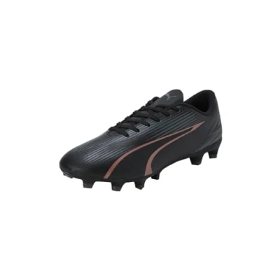 Image of Puma Men Ultra Play Fg/Ag Soccer Shoes, Black Copper Rose, 8.5 UK