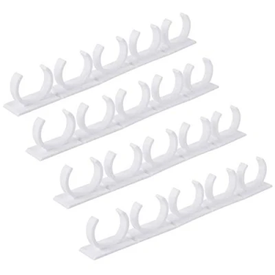 Image of 4 Pcs Spice Wall Rack Storage Kitchen Organizer Cabinet Door Hooks White