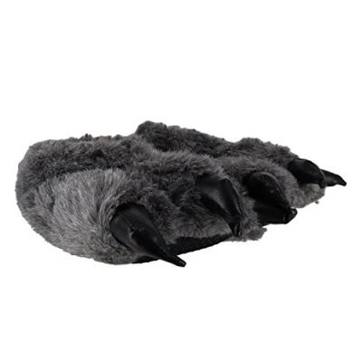 Image of Mens Claw Monster Feet 3D Comfy Novelty Funny Gift Slippers Grey UK 11/12