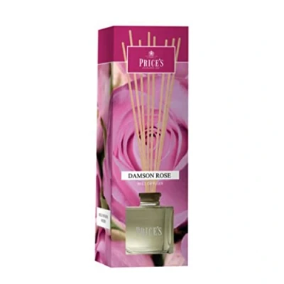 Image of Price&#039;s Damson Rose Reed Diffuser 100ml Spicy, Flowery, Quality Fragrance Long Lasting Scent
