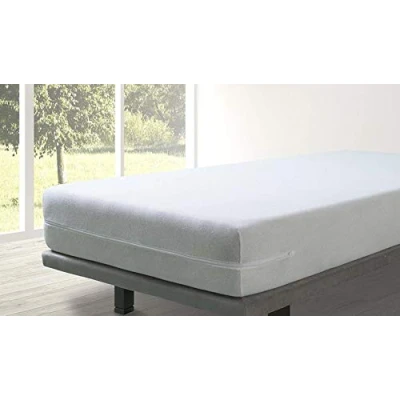 Image of COMFORTNIGHTS Fully Encased Waterproof Anti Bed Bug Mattress Protector Single 90 x 190 25cms Optical White